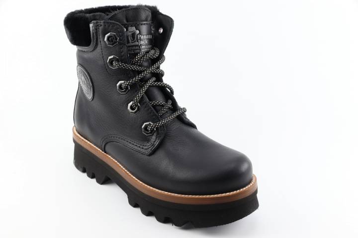 Dames  Veterboots gevoerd Panama Jack Munster.B1. Direct leverbaar uit de webshop van Reese Schoenmode.