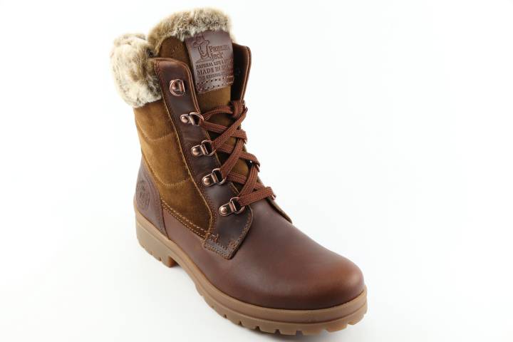 Dames  Veterboots gevoerd Panama Jack Tuscani.B26. Direct leverbaar uit de webshop van Reese Schoenmode.