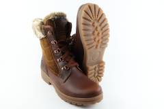Dames  Veterboots gevoerd Panama Jack Tuscani.B26. Direct leverbaar uit de webshop van Reese Schoenmode.