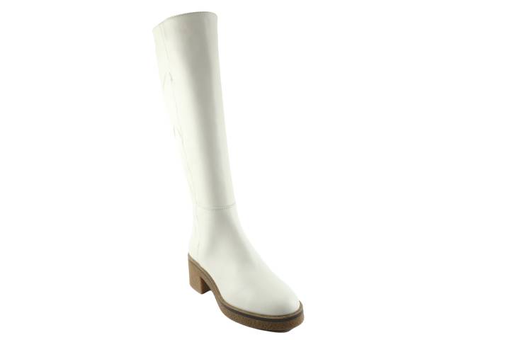 Dames  Lange laarzen DL Sport 5533.Vit.Latte. Direct leverbaar uit de webshop van Reese Schoenmode.