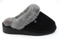 Pantoffels Dames slippers Warmbat Alice.Black 381009-13. Direct leverbaar uit de webshop van Reese Schoenmode.