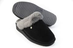 Pantoffels Dames slippers Warmbat Alice.Black 381009-13. Direct leverbaar uit de webshop van Reese Schoenmode.