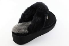 Pantoffels Dames slippers Warmbat Alice.Black 381009-13. Direct leverbaar uit de webshop van Reese Schoenmode.