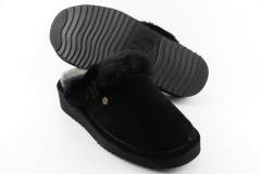Pantoffels Dames slippers Warmbat Alice.Black 381009-13. Direct leverbaar uit de webshop van Reese Schoenmode.