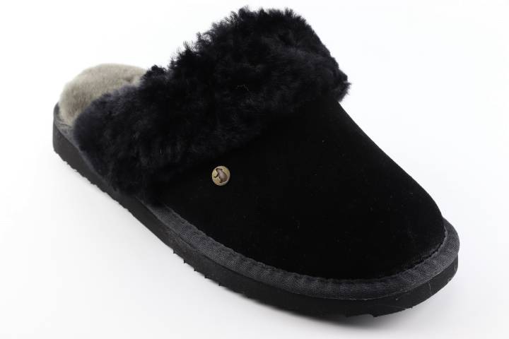 Pantoffels Dames slippers Warmbat Flurry.Black 321009-43. Direct leverbaar uit de webshop van Reese Schoenmode.