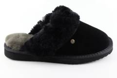Pantoffels Dames slippers Warmbat Flurry.Black 321009-43. Direct leverbaar uit de webshop van Reese Schoenmode.