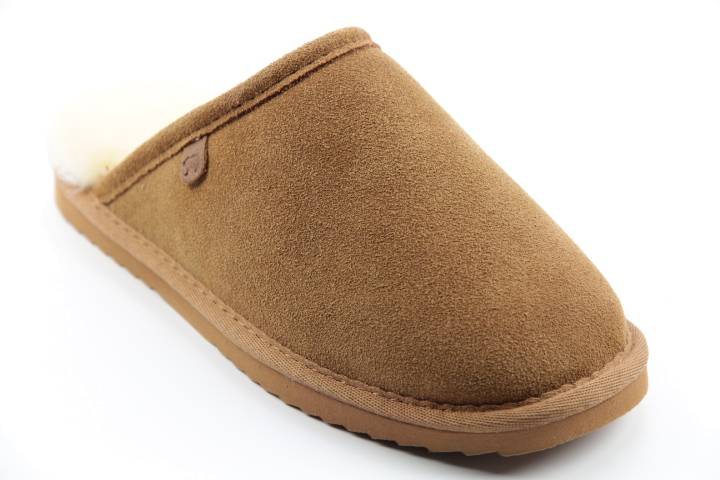 Pantoffels Dames slippers Warmbat Classic.25 COGNAC. Direct leverbaar uit de webshop van Reese Schoenmode.