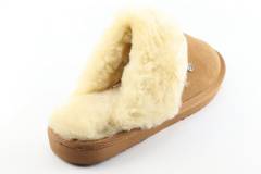 Pantoffels Dames slippers Warmbat Flurry.Cognac 321025-33. Direct leverbaar uit de webshop van Reese Schoenmode.