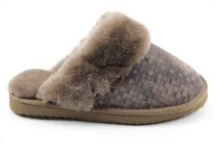 Pantoffels Dames slippers Warmbat FLURRY.55 MUD. Direct leverbaar uit de webshop van Reese Schoenmode.