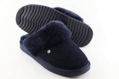 Pantoffels Dames slippers Warmbat Flurry.Navy 321045-33. Direct leverbaar uit de webshop van Reese Schoenmode.