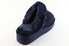 Pantoffels Dames slippers Warmbat Alice.Navy 381045-13. Direct leverbaar uit de webshop van Reese Schoenmode.