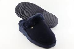 Pantoffels Dames slippers Warmbat Alice.Navy 381045-13. Direct leverbaar uit de webshop van Reese Schoenmode.