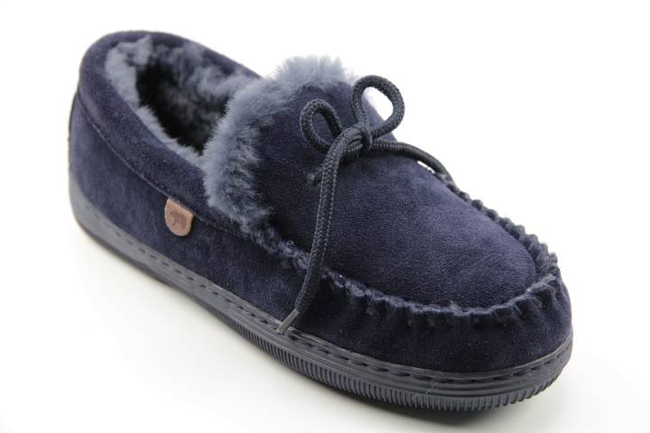 Pantoffels Dames pantoffels Warmbat Koala.Navy 341045-33. Direct leverbaar uit de webshop van Reese Schoenmode.