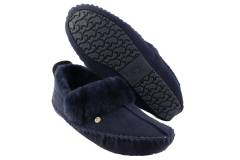 Pantoffels Dames pantoffels Warmbat Barrine.Navy 341045-13. Direct leverbaar uit de webshop van Reese Schoenmode.